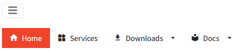 A Bootstrap-style dropdown menu, collapsible
