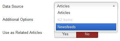 Newsfeeds selection