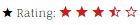 Rating as stars