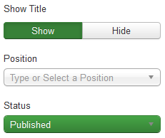 Select the position