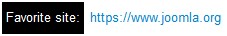 favorite site: url value