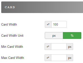 Set the item width