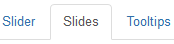 Click the slides tab
