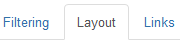 Click the layout tab