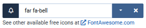 The universal icon picker - Font Awesome editing
